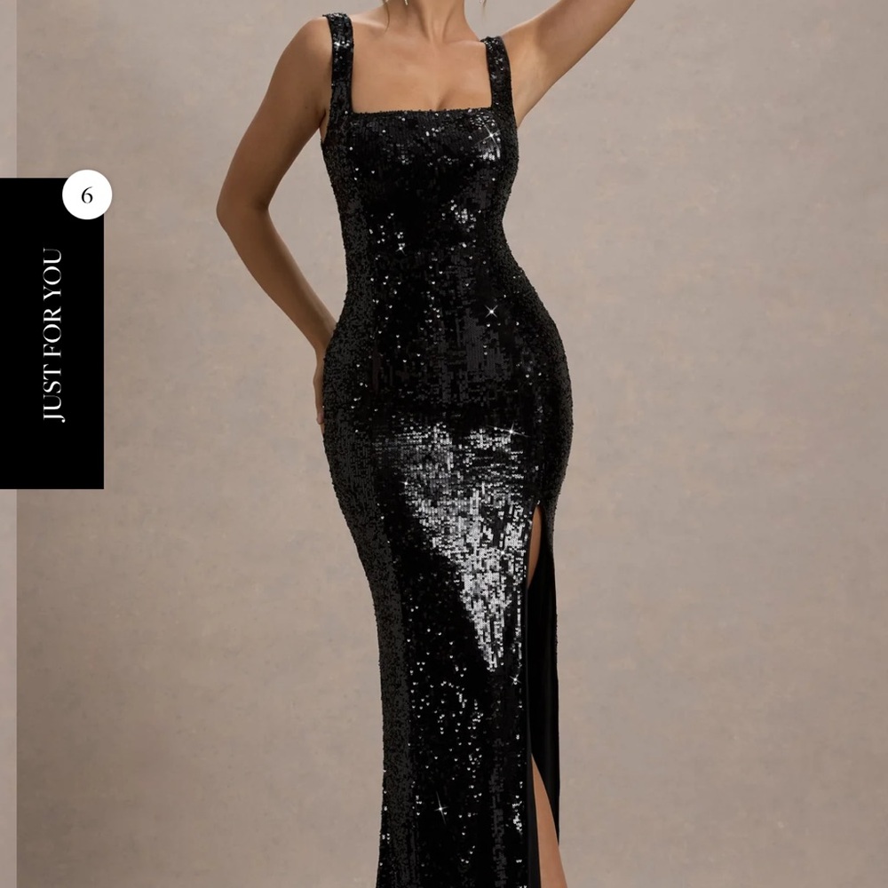 Elegant Black Sequin Dress